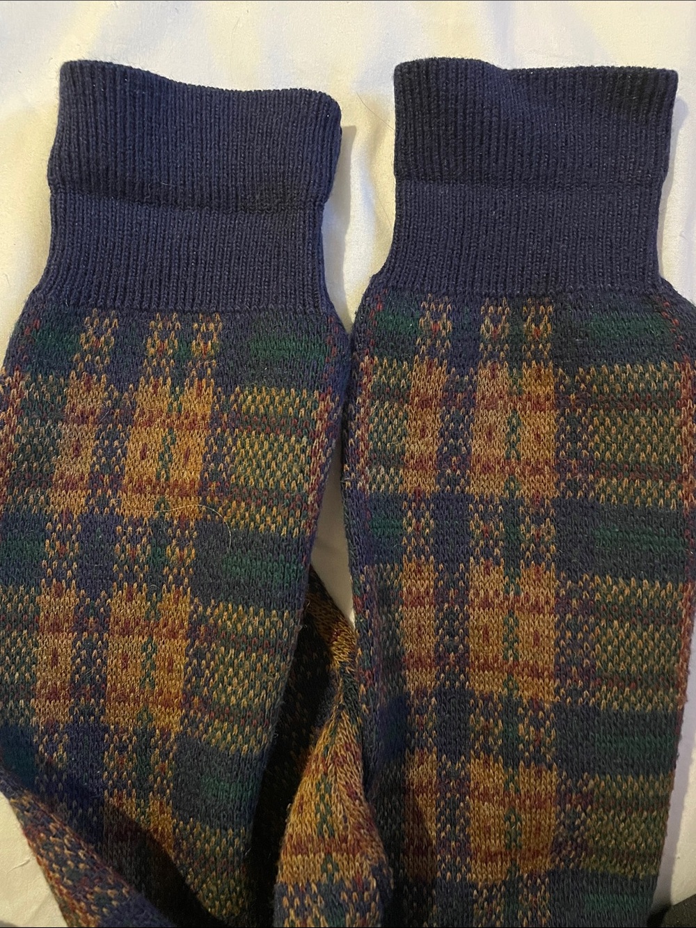 Vintage Knit Plaid V-Neck Cardigan Sweater Grandpacore Academia Size Medium - Picture 7 of 7